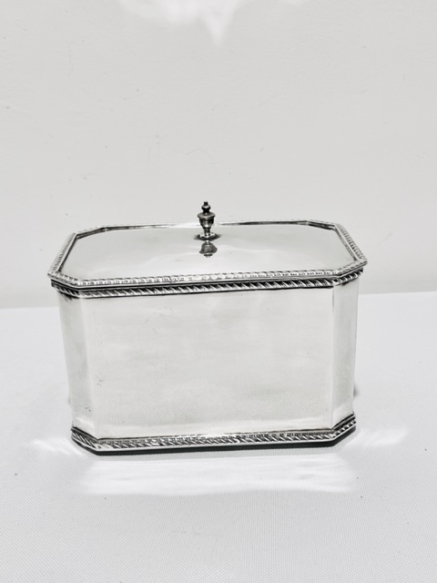 Antique Silver Plated Rectangular Biscuit or Wafer Box