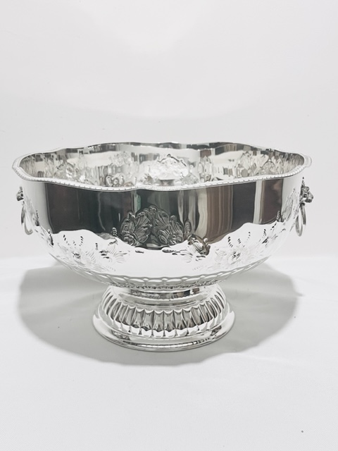 Vintage Large Silver Plated Punch Bowl