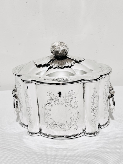 Antique Silver Plated Tea Caddy with Realistic Strawberry Finial (c.1880)