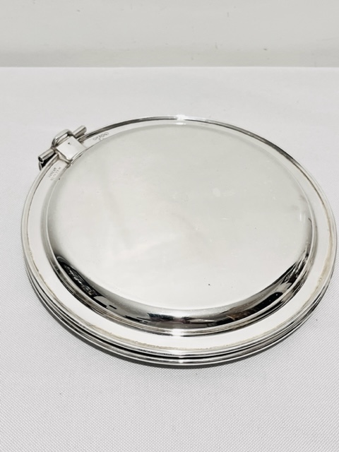 Hukin & Heath Folding Two Tier Antique Silver Plated Cake Stand