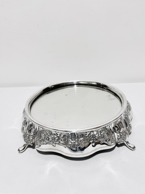 Antique Silver Plated Small Mirror Plateau for a Centrepiece