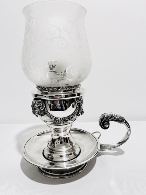 Smart Antique Silver Plated Table Lamp (c.1880)