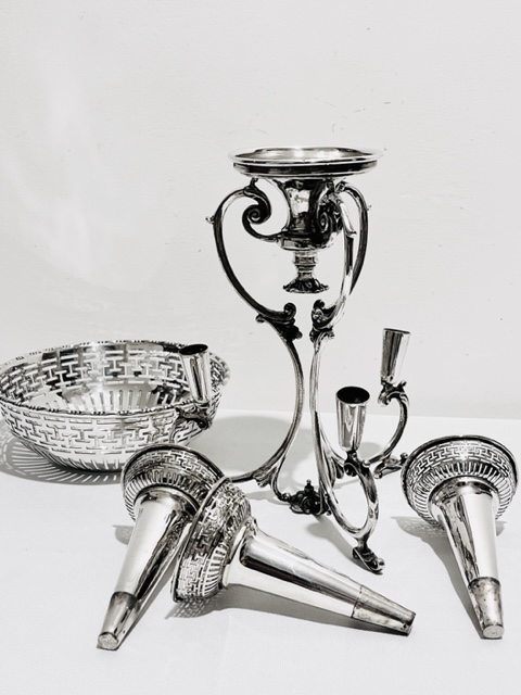 Antique Silver Plated Epergne by JB Chatterley & Sons
