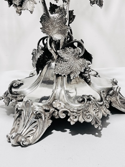 Charming Elaborate Antique Silver Plated Table Centrepiece