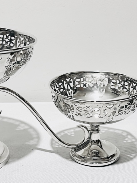 Vintage Silver Plated Set of Three Comports