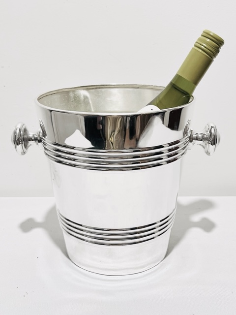 Traditional Antique Silver Plated Champagne Bucket or Wine Cooler