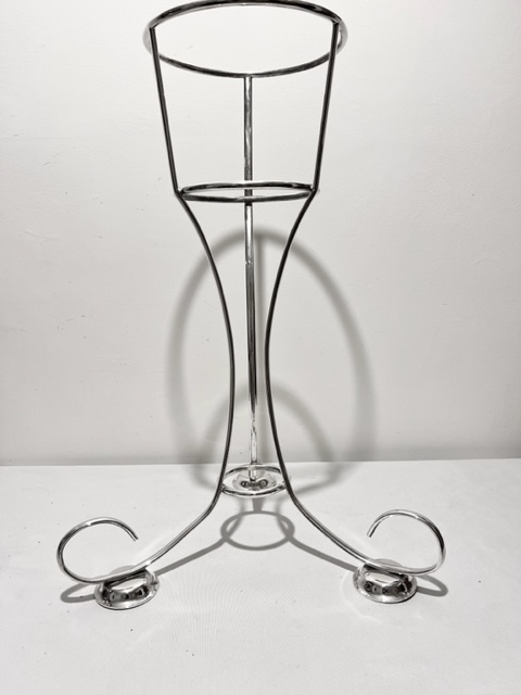 Stylish Antique Silver Plated Wine Bucket Stand