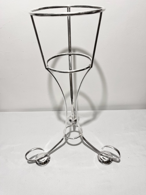 Stylish Antique Silver Plated Wine Bucket Stand