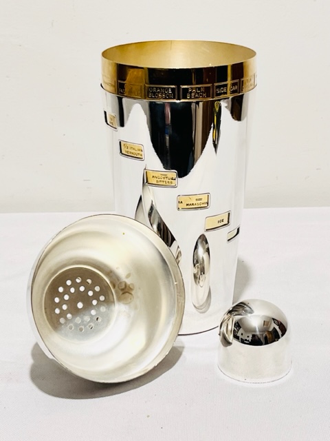 British Made Silver Plated Dial A Drink Cocktail Shaker