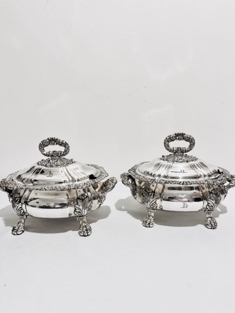 Handsome Pair of Old Sheffield Plate Sauce Tureens (c.1820)