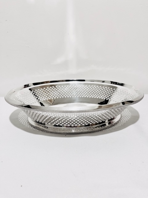 Handsome Antique Silver Plated Oval Bread Dish