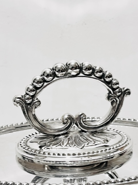 Antique Silver Plated Oval Entree Dish