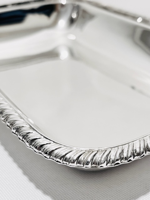 Charming Antique Silver Plated Rectangular Entree Dish