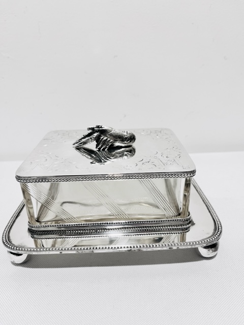 Antique Silver Plated Serving Dish for Seafood (c.1890)