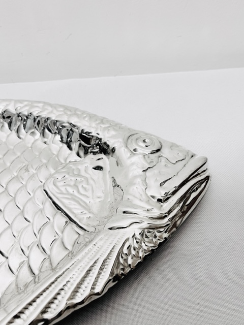Antique Silver Plated Platter Modelled as a Fish
