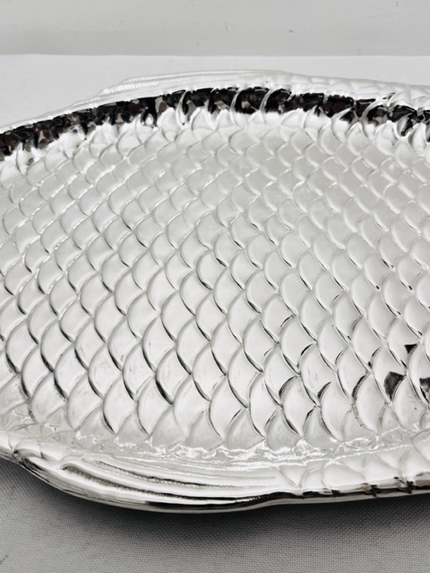 Antique Silver Plated Platter Modelled as a Fish