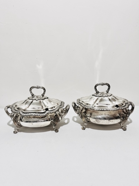 Pair of Antique Old Sheffield Plate Sauce Tureens (c.1830)