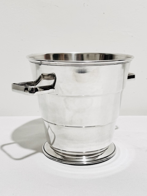 Art Deco in Design Silver Plated Ice Bucket or Pail