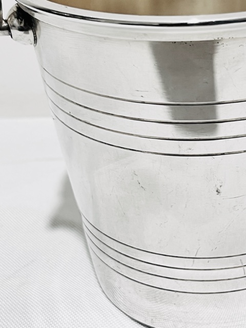 Vintage Simple in Design Silver Plated Ice Pail or Bucket