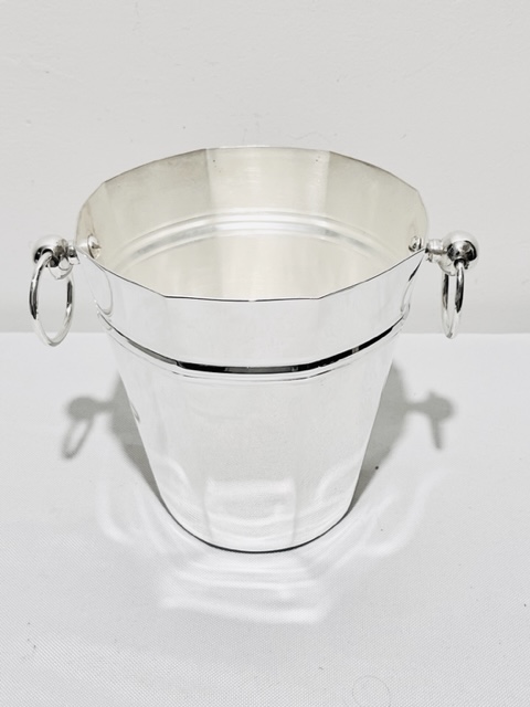 Vintage Silver Plated Ice Pail with Original Ice Drip Insert