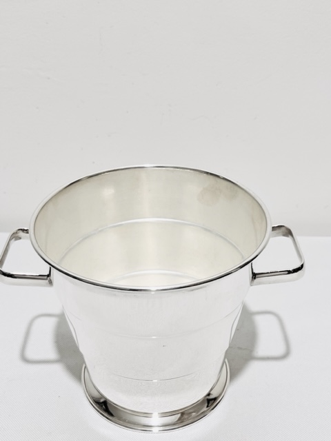 Art Deco Design Vintage Silver Plated Ice Pail or Bucket