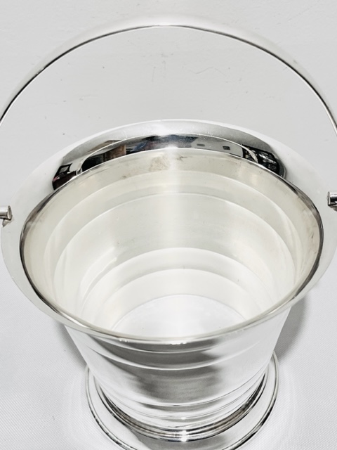 Vintage Silver Plated Ice Bucket or Pail in an Art Deco Design