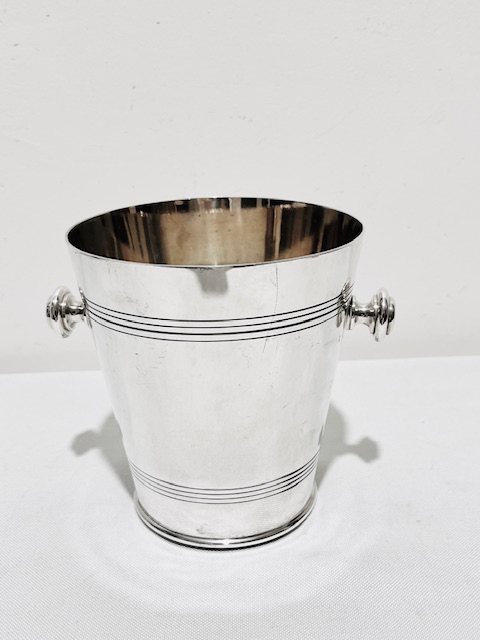 Vintage Silver Plated Conical in Shape Ice Pail