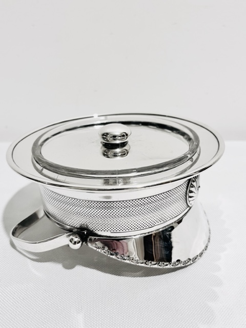 Unusual Novelty Antique Silver Plated Jam or Preserve Dish (c.1920)