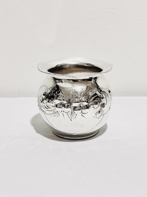 Charming Antique Silver Plated Fern Pot
