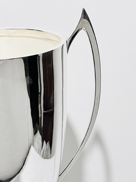 Tall Art Deco Design Silver Plated Sporting Trophy Cup