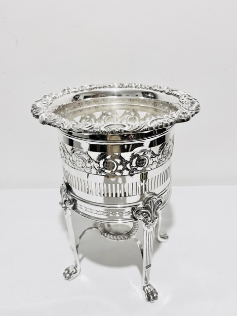 Smart Antique Silver Plated Planter for Inserting Herbs or Ferns (c.1880)