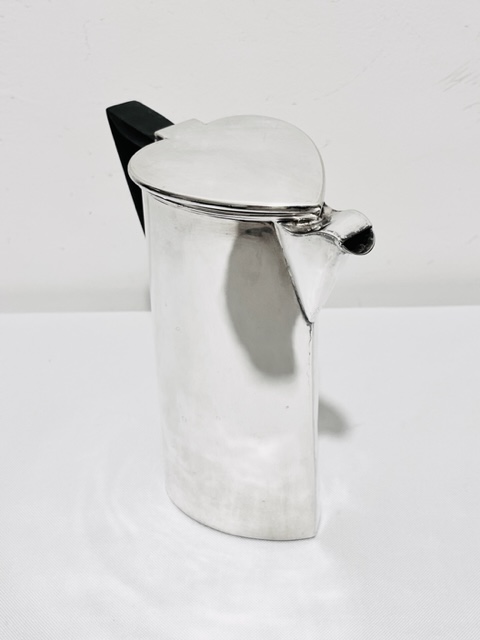 Novelty Antique Silver Plated Coffee Pot in the Shape of a Heart (c.1930)