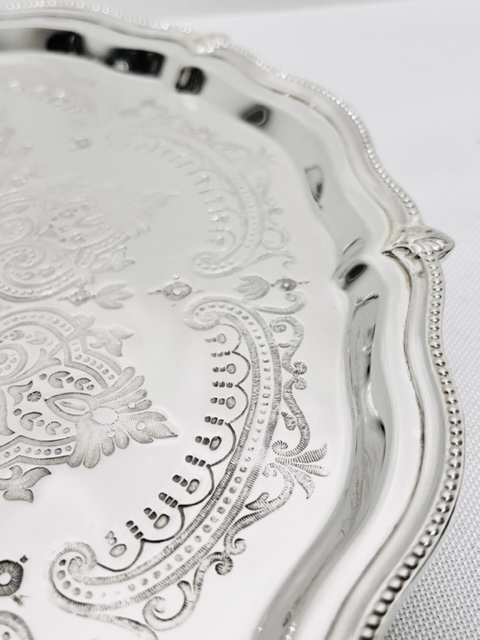 Circular Victorian Silver Plated Salver