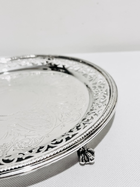 Round William Howe & Co of Sheffield Victorian Silver Plated Salver