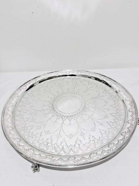 Antique Silver Plated Salver by Whytock & Sons of Dundee Scotland