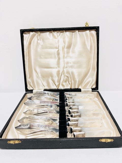 Antique Set of Six Place Setting Fish Knives and Forks (c.1900)