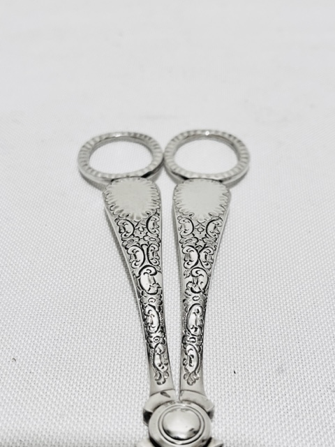Pair of Smart Antique Silver Plated Grapes Shears
