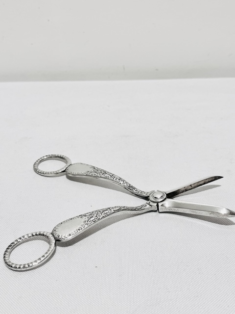 Pair of Smart Antique Silver Plated Grapes Shears