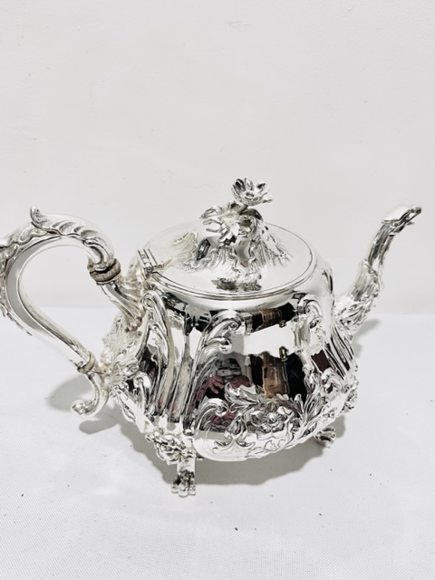 Attractive Antique Silver Plated 4 Piece Tea and Coffee Set