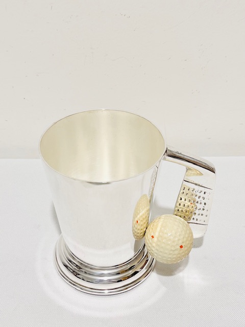 Vintage Silver Plated Tankard Perfect for a Golf Enthusiast