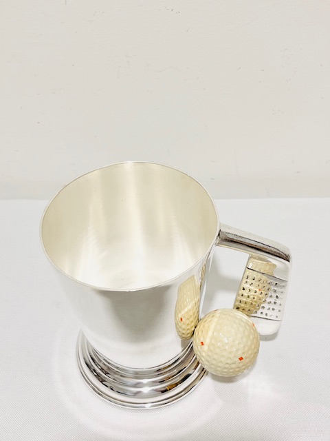 Vintage Silver Plated Tankard Perfect for a Golf Enthusiast
