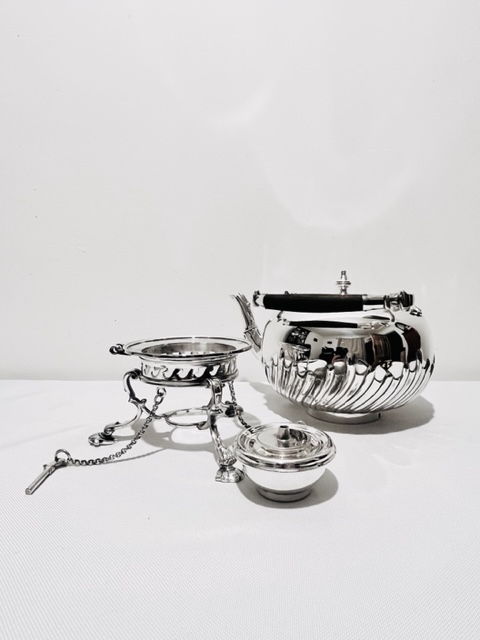 Antique Silver Plated Small Kettle on Stand by Elkington & Company