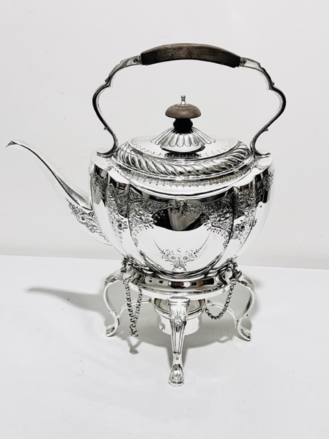 Antique Silver Plated Kettle on Stand by Gilmore & Watson of Glasgow