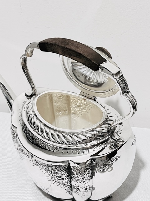 Antique Silver Plated Kettle on Stand by Gilmore & Watson of Glasgow