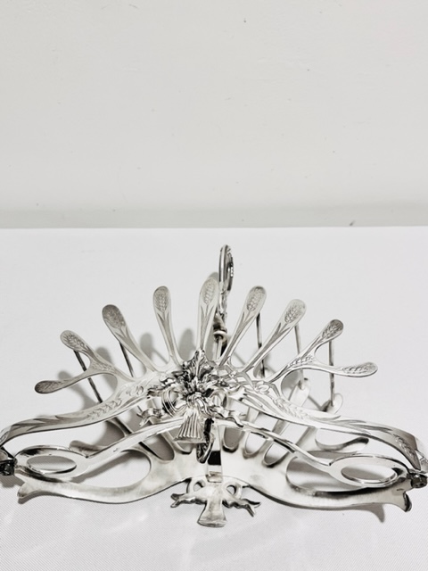 Exceptional Large Antique Silver Plated Toast Rack by Elkington