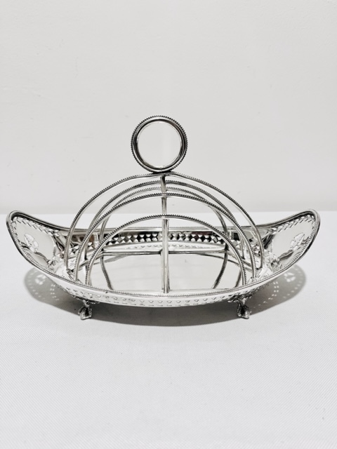 Smart Martin Hall & Company Antique Silver Plated Toast Rack