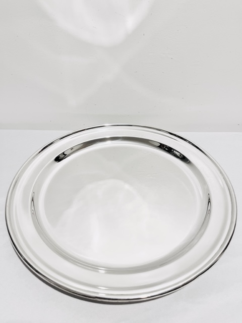 Attractive Antique Silver Plated Round Tray