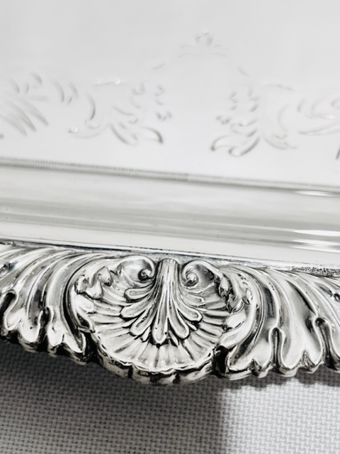 Handsome Rectangular Victorian Silver Plated Tray