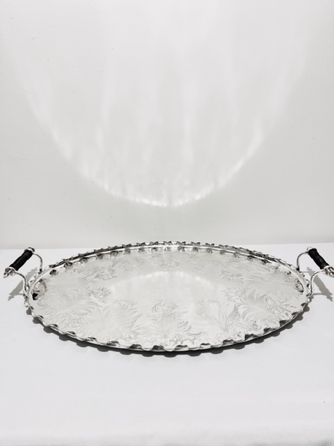 Stylish Antique Silver Plated Tray by Daniel & Arter