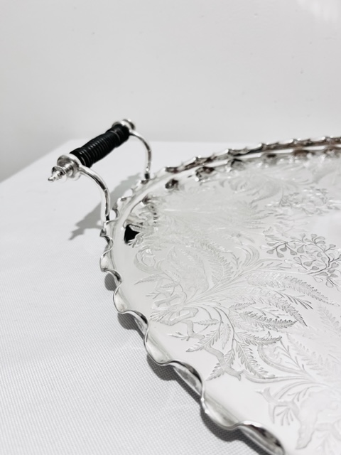 Stylish Antique Silver Plated Tray by Daniel & Arter